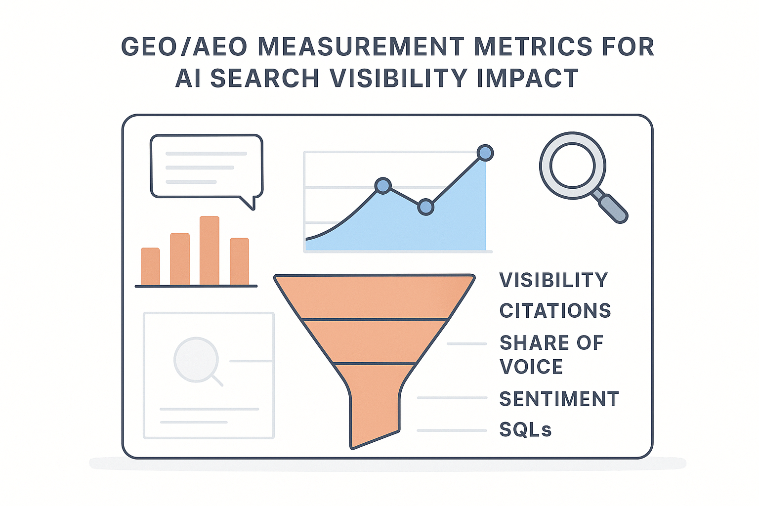 GEO/AEO measurement metrics for AI search visibility impact
