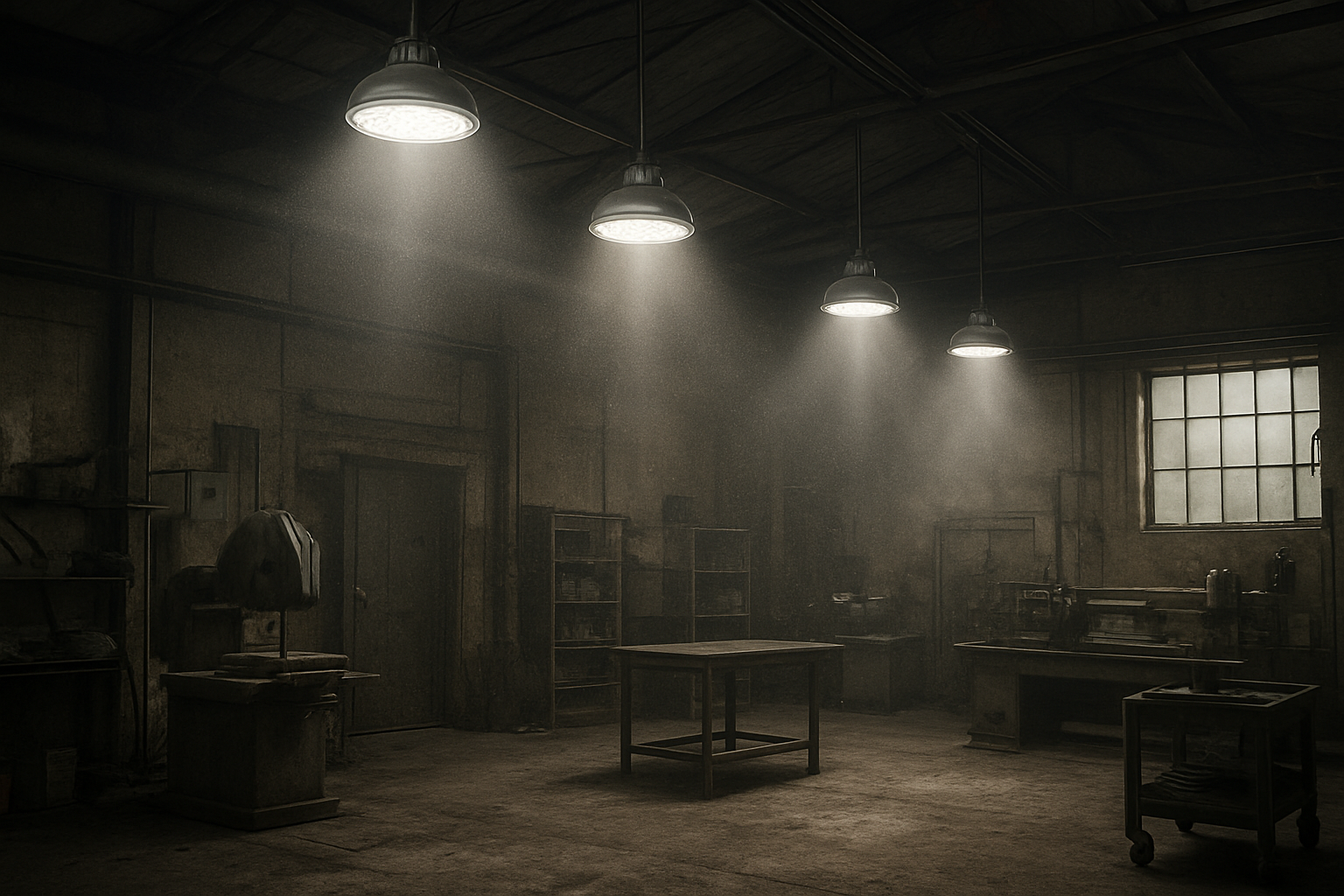 산업용 먼지가 많은 공장 구역 조명 선택 예