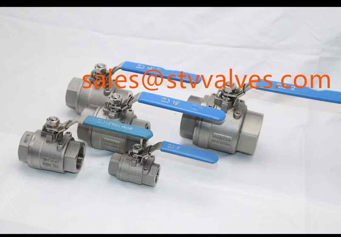 2 Piece 2000 WOG STAINLESS Steel Ball Valve