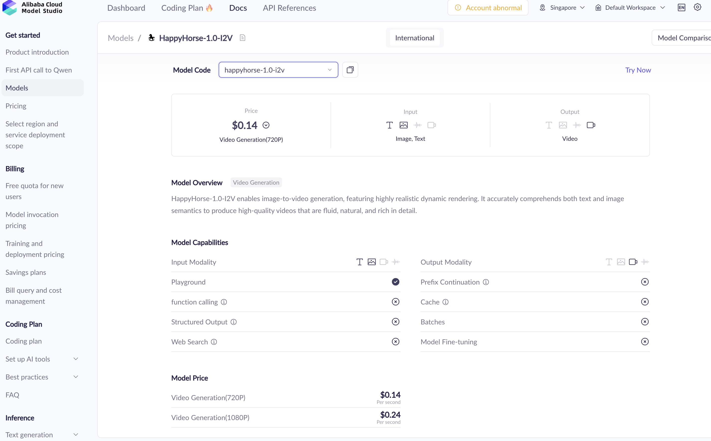 If you are a developer, business user, or technical team, Alibaba Cloud is the better place to look. Alibaba Cloud Model Studio and Alibaba Cloud documentation provide the model names, API references, pricing details, deployment information, and usage limits for HappyHorse 1.0.