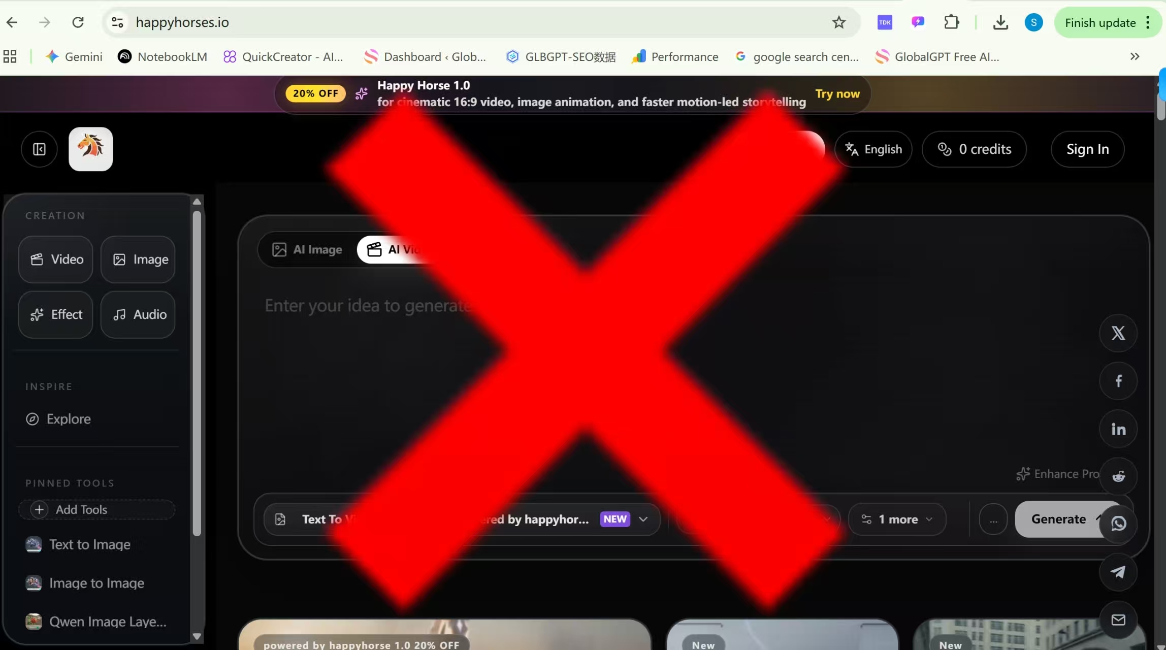fake website