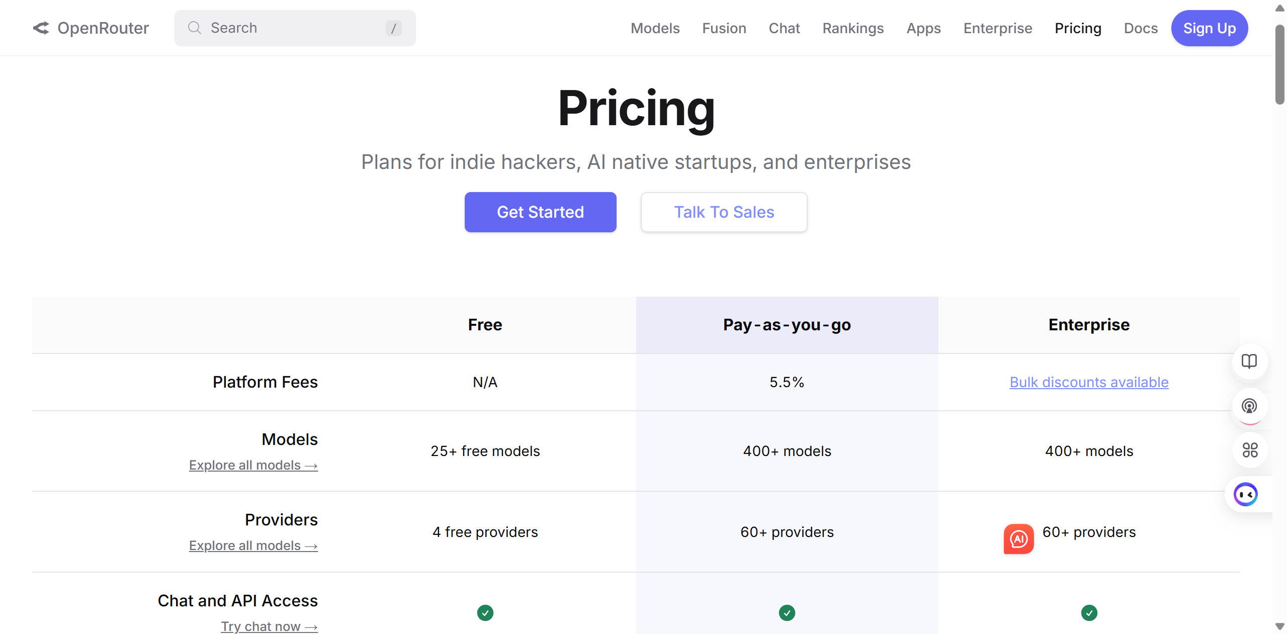 OpenRouter says it does not add extra markup. It passes through the official prices from each provider. On its pricing page, the input and output token prices for each model are listed clearly.