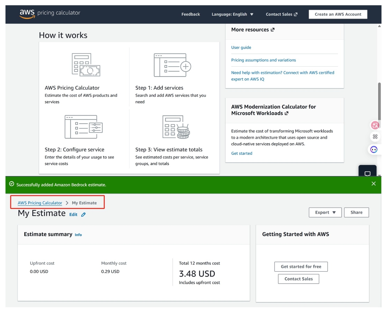 Amazon Bedrock supports a variety of tiers including Standard, Flex, Priority, and Reserved tiers. Each service tier has a different pricing structure. Flex tier offers cost savings over standard pricing for flexible workloads, while Priority tier commands a premium for faster performance and prioritized compute.

Before the start, you can estimate your monthly Amazon Bedrock costs by AWS Pricing Calculator.
