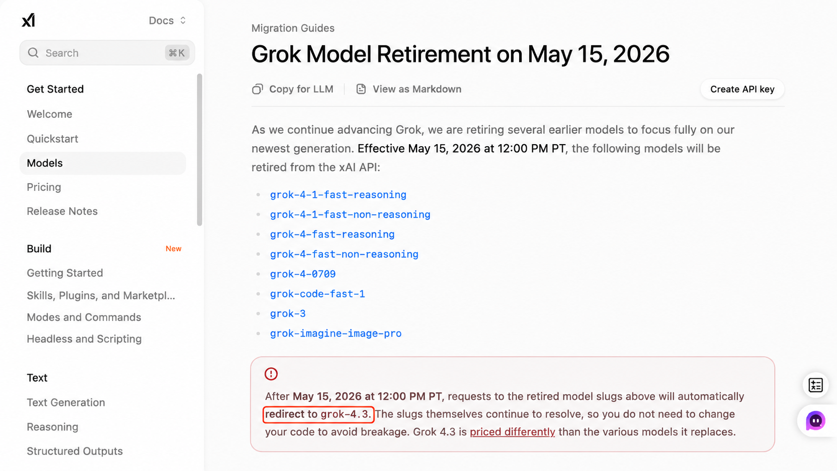 Grok Model Retirement on May 15, 2026