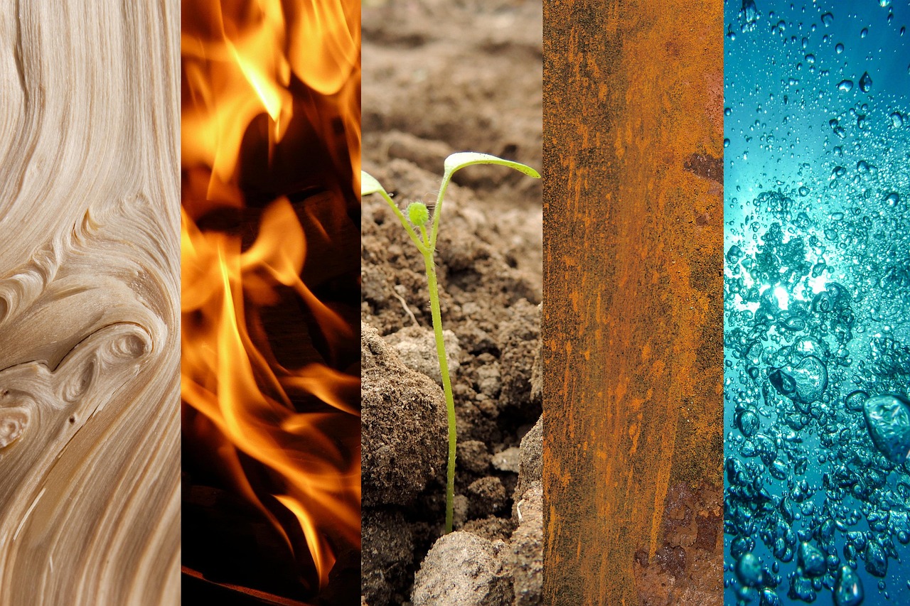 Les cinq éléments : comprendre le métal, le bois, l'eau, le feu et la terre
