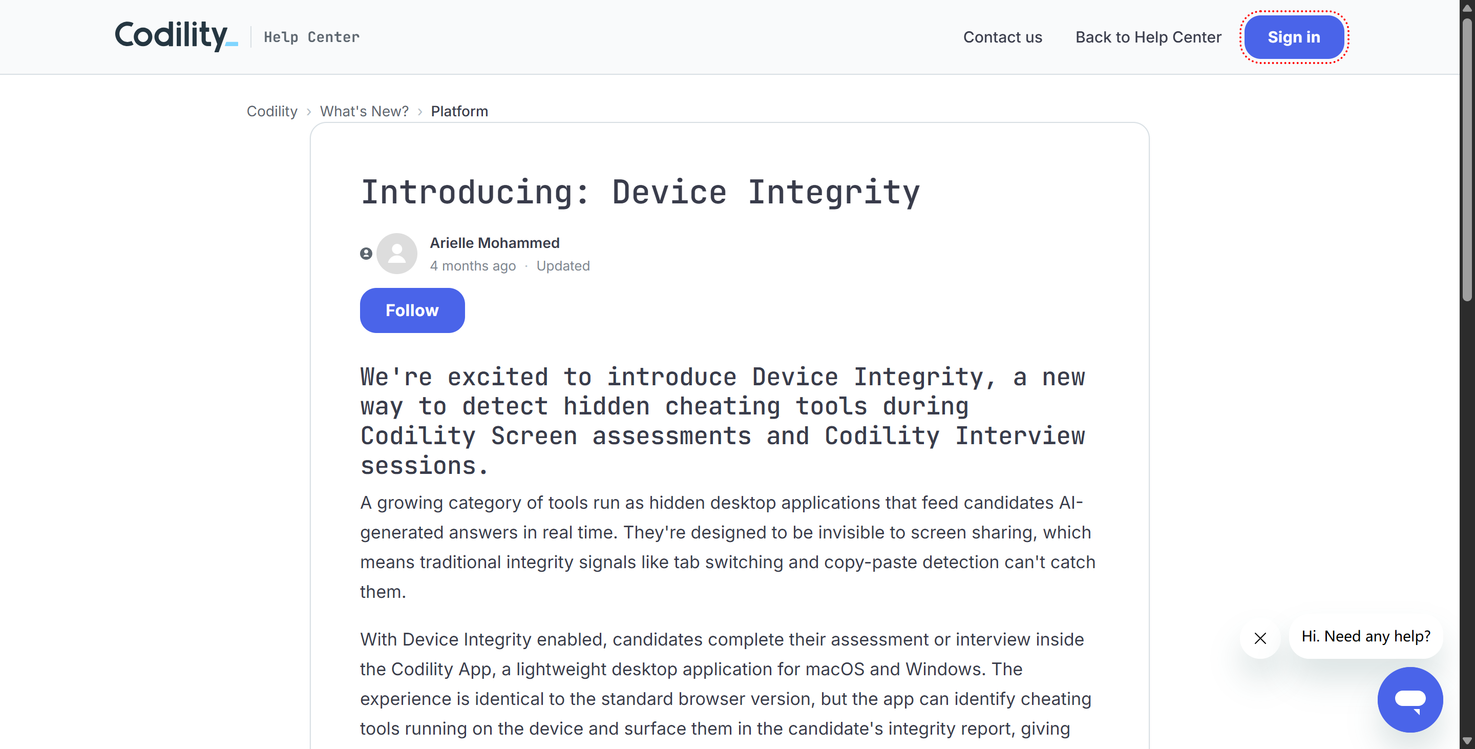 Device Integrity was released in May 2026, and it's designed to pick out candidates using known cheating tools