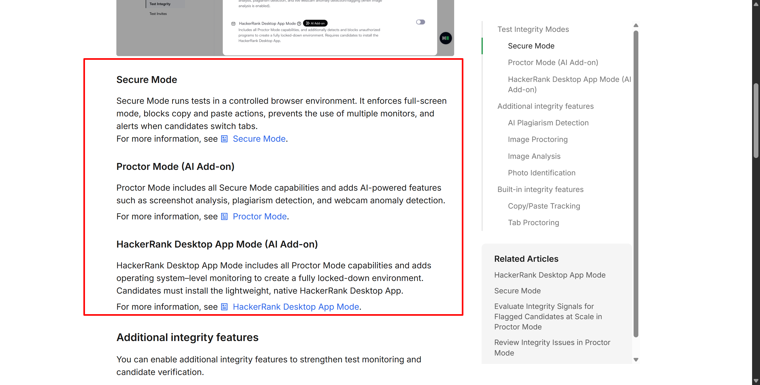 HackerRank offers different types of proctoring for different interviewers