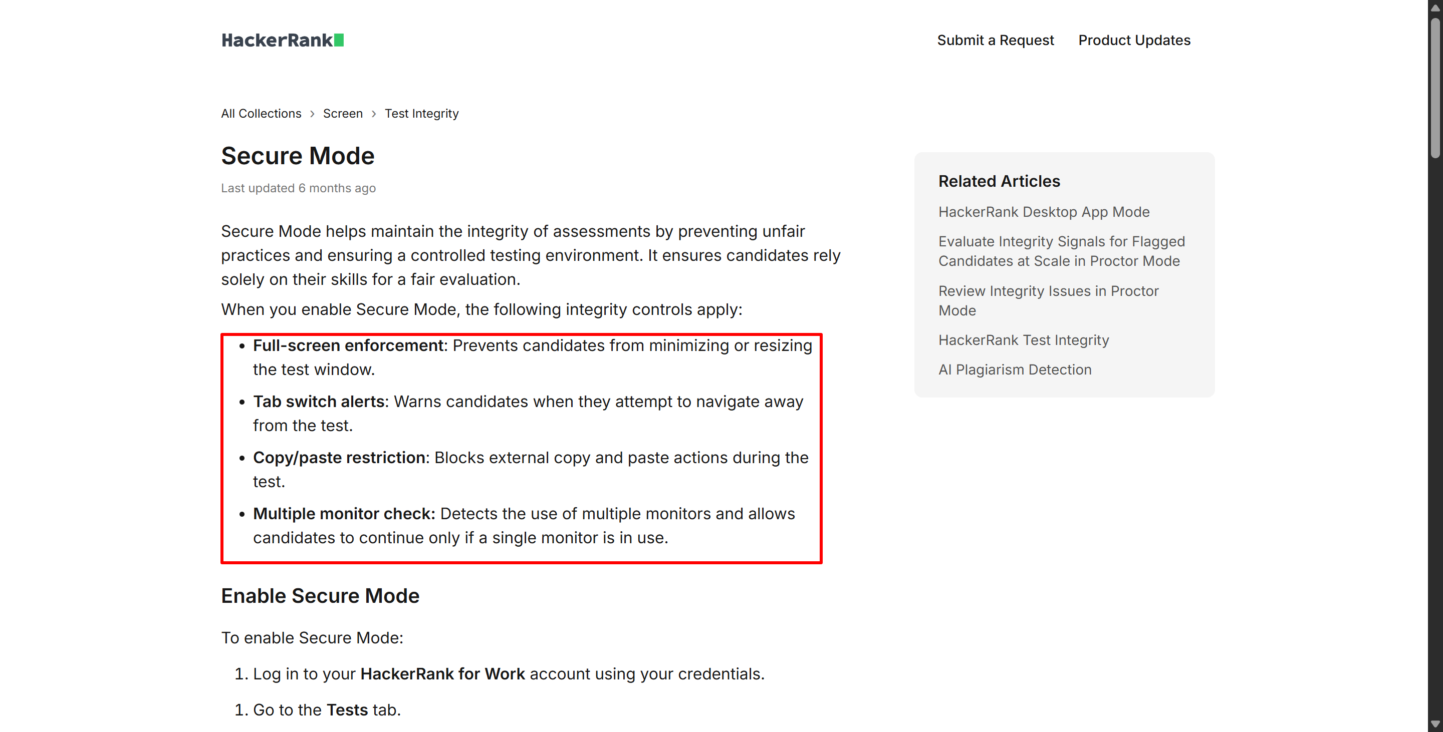 The current Secure Mode doc has no explicit explanation about VM checks