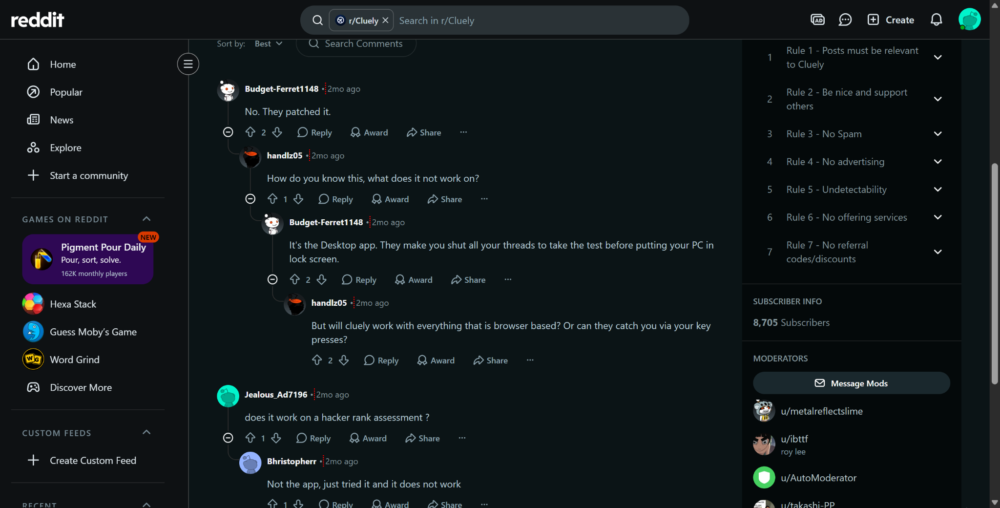 People on Reddit got flagged by HackerRank when using Cluely
