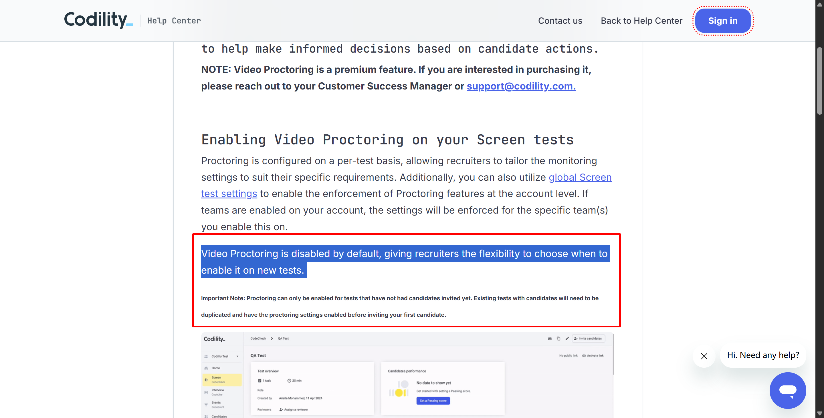 According to this support document, the recording feature is disabled by default and also must be set before the candidate enters the link