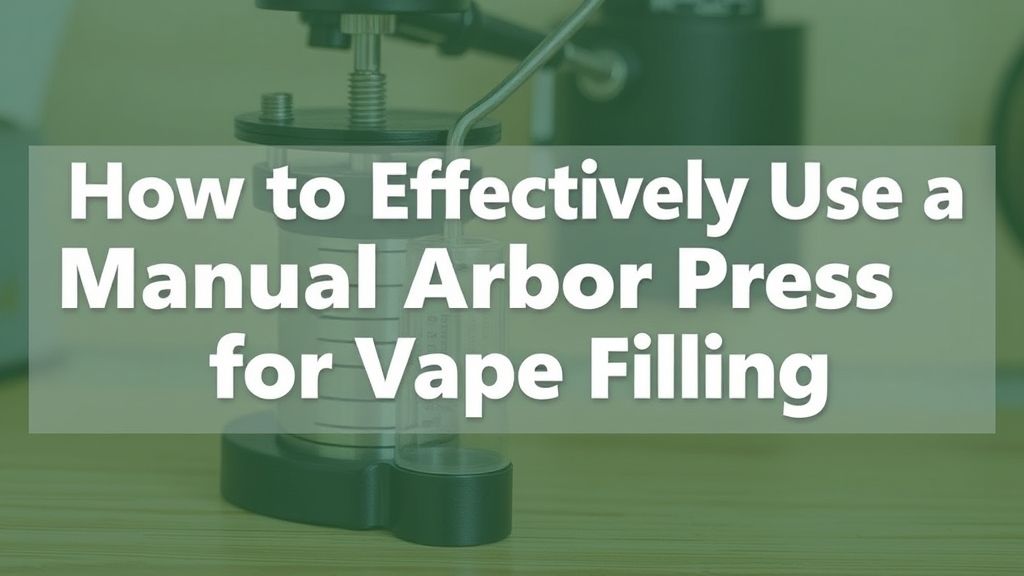 How to Effectively Use a Manual Arbor Press for Vape Filling