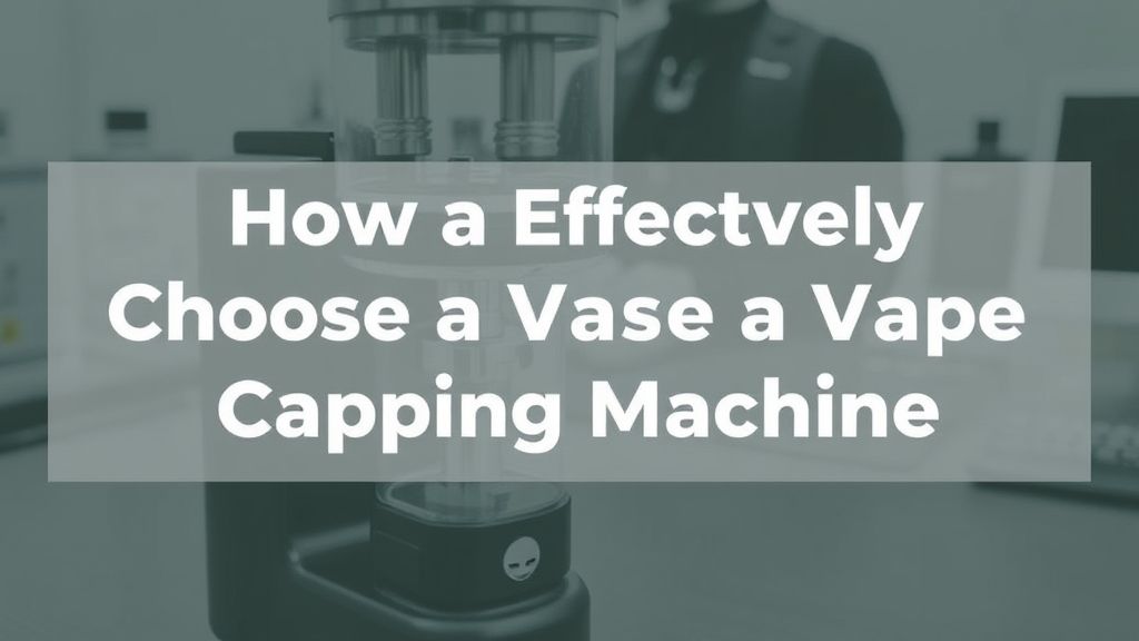 How to Effectively Choose a Vape Capping Machine