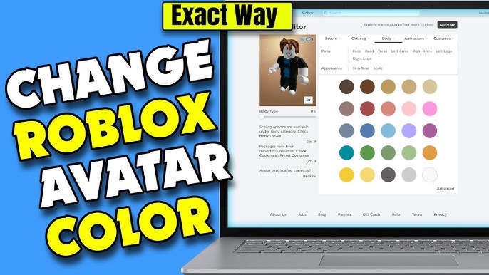 how to change head color in Roblox