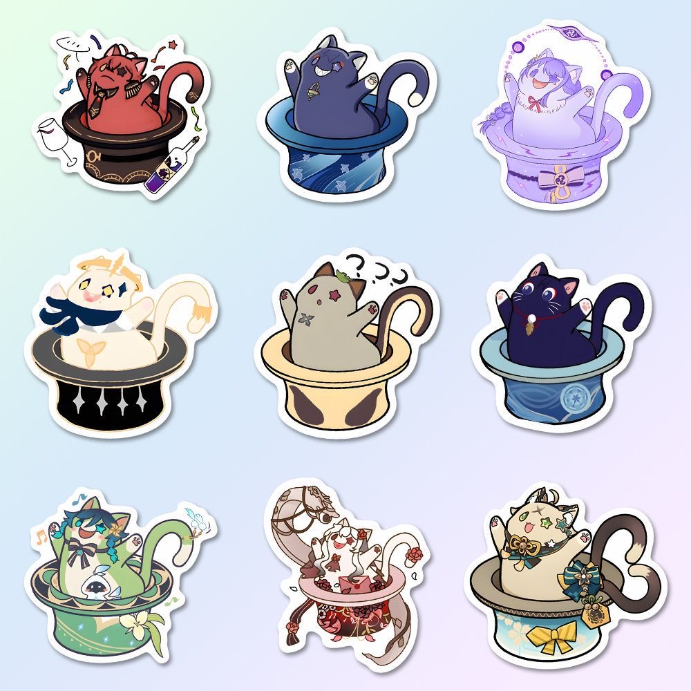 Chubby Cat Cuteness Stickers