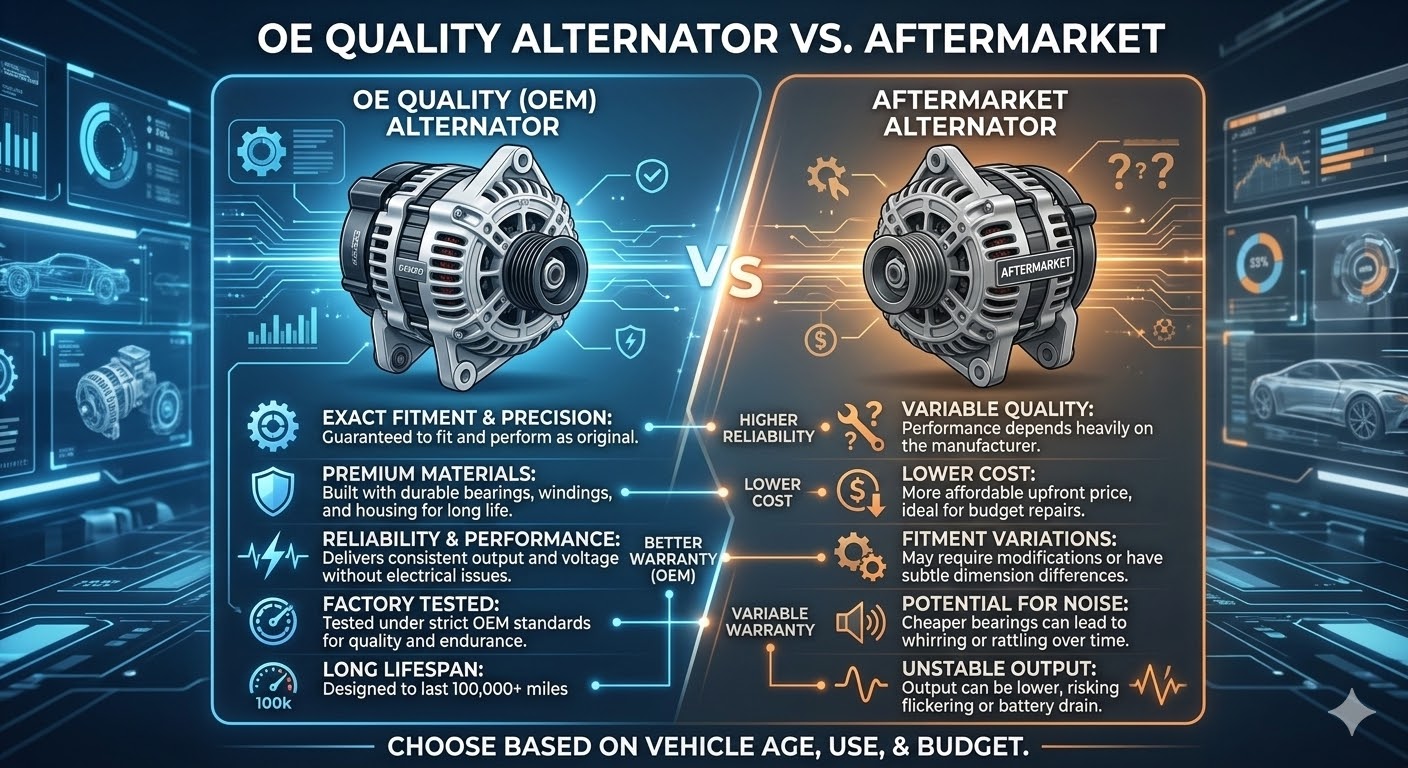 OE Quality Alternator vs. Aftermarket