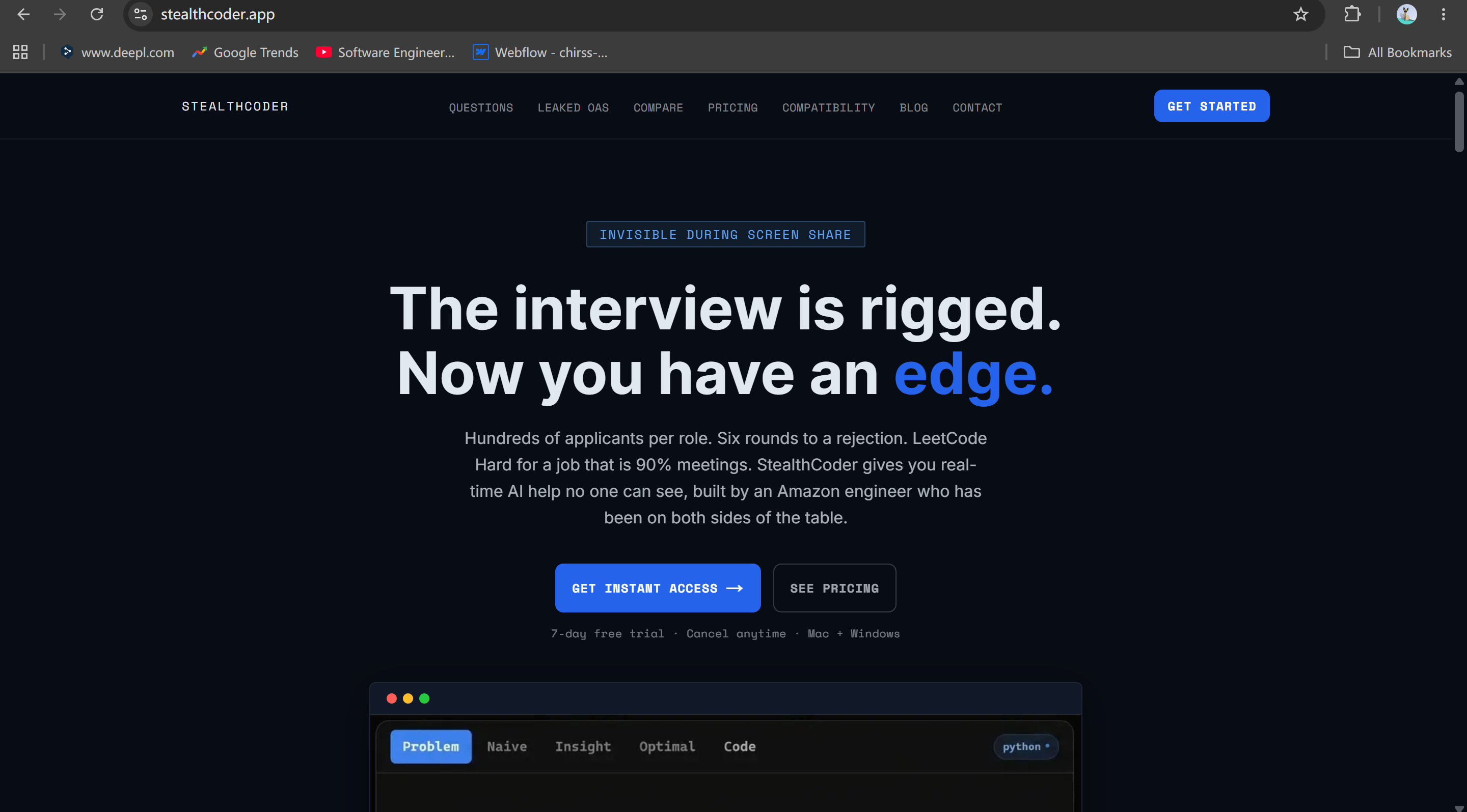 StealthCoder's homepage