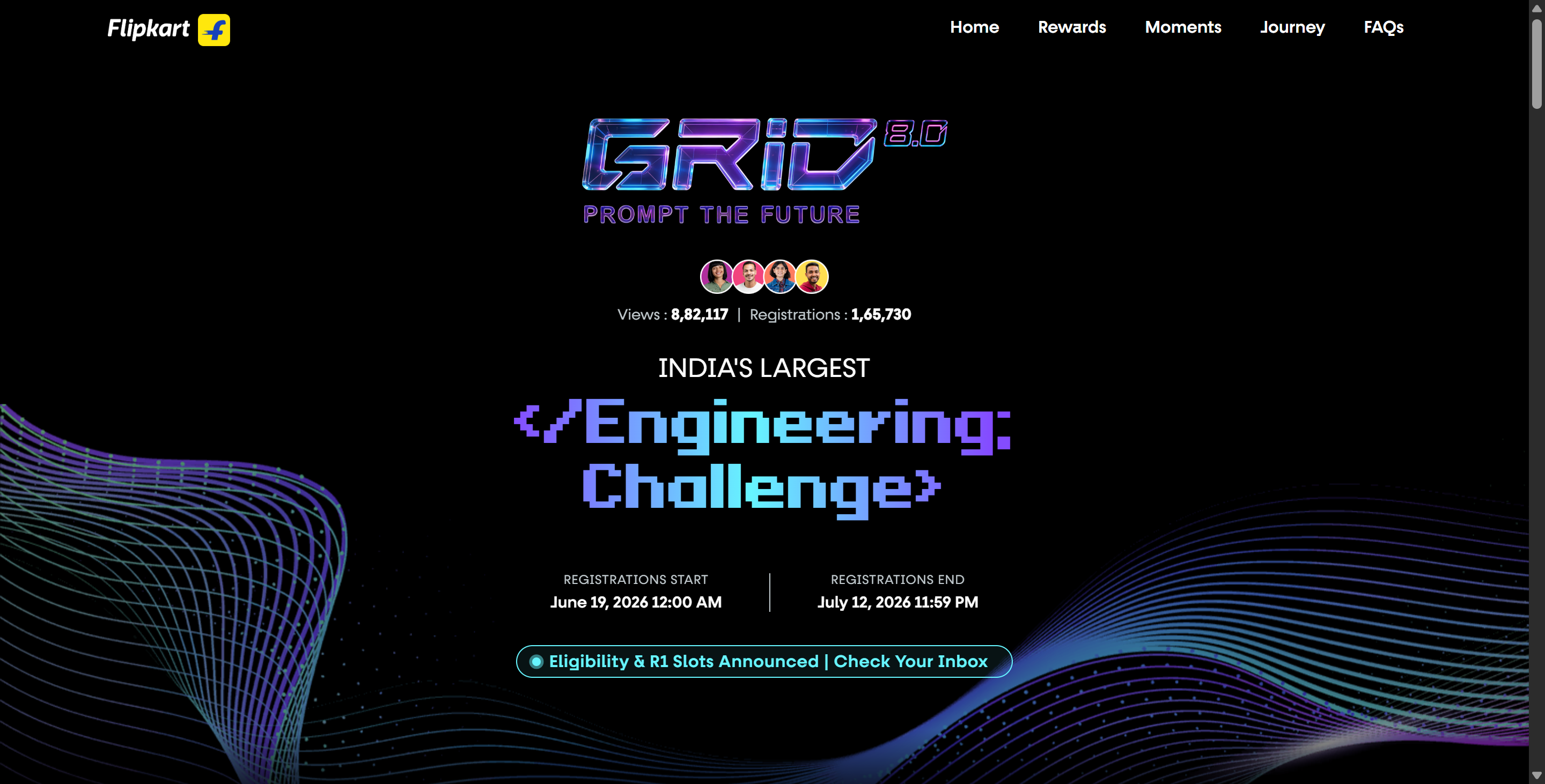Flipkart Grid 8.0 homepage