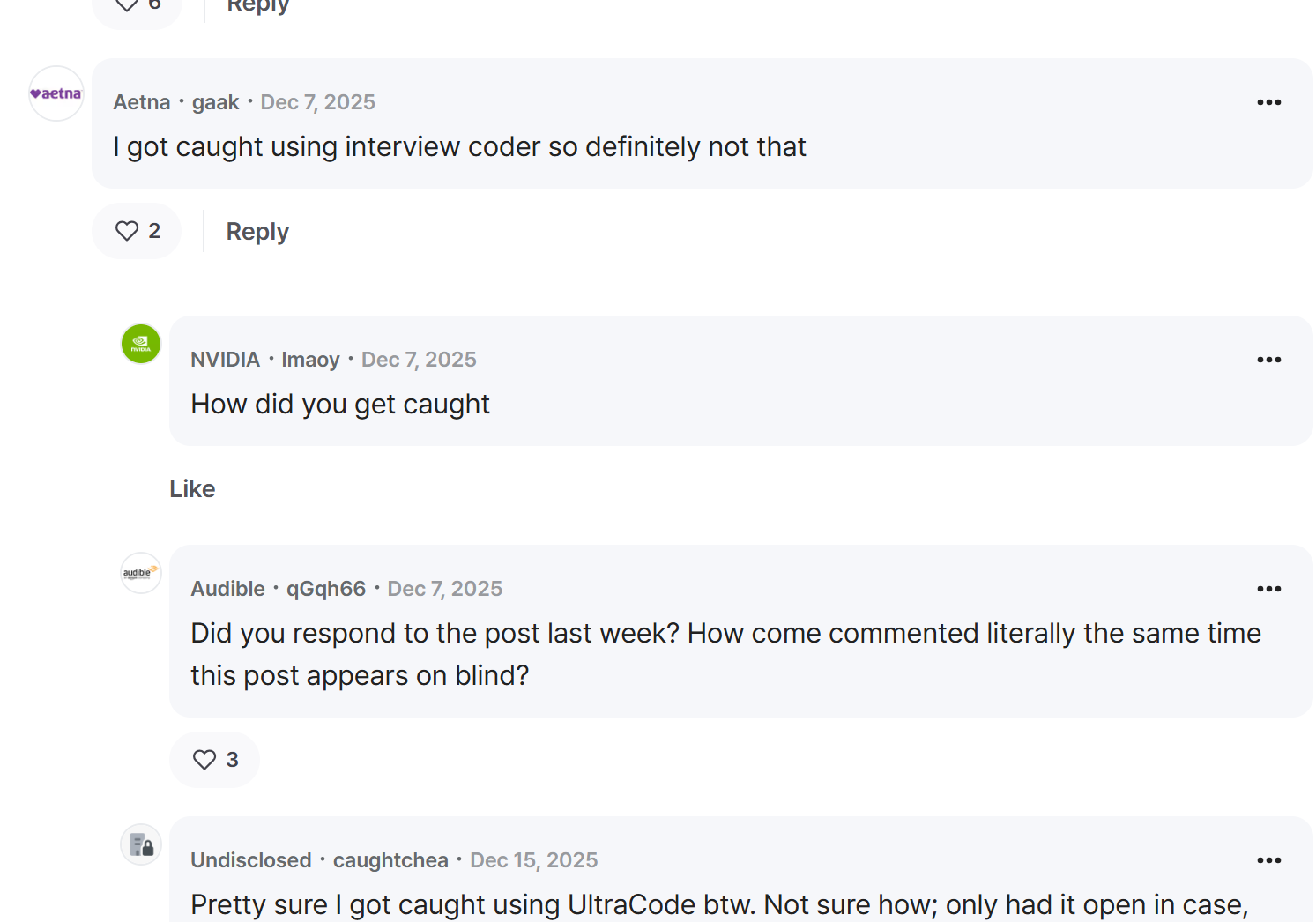 With no clear evidence, but both Interview Coder and Ultracode AI got people reporting being caught