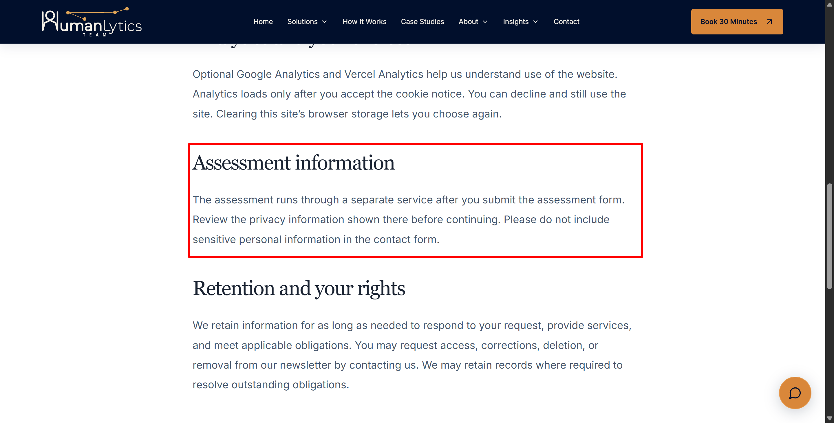 Humanlytics said that its assessments run through a separate service, and I guess that's PI.