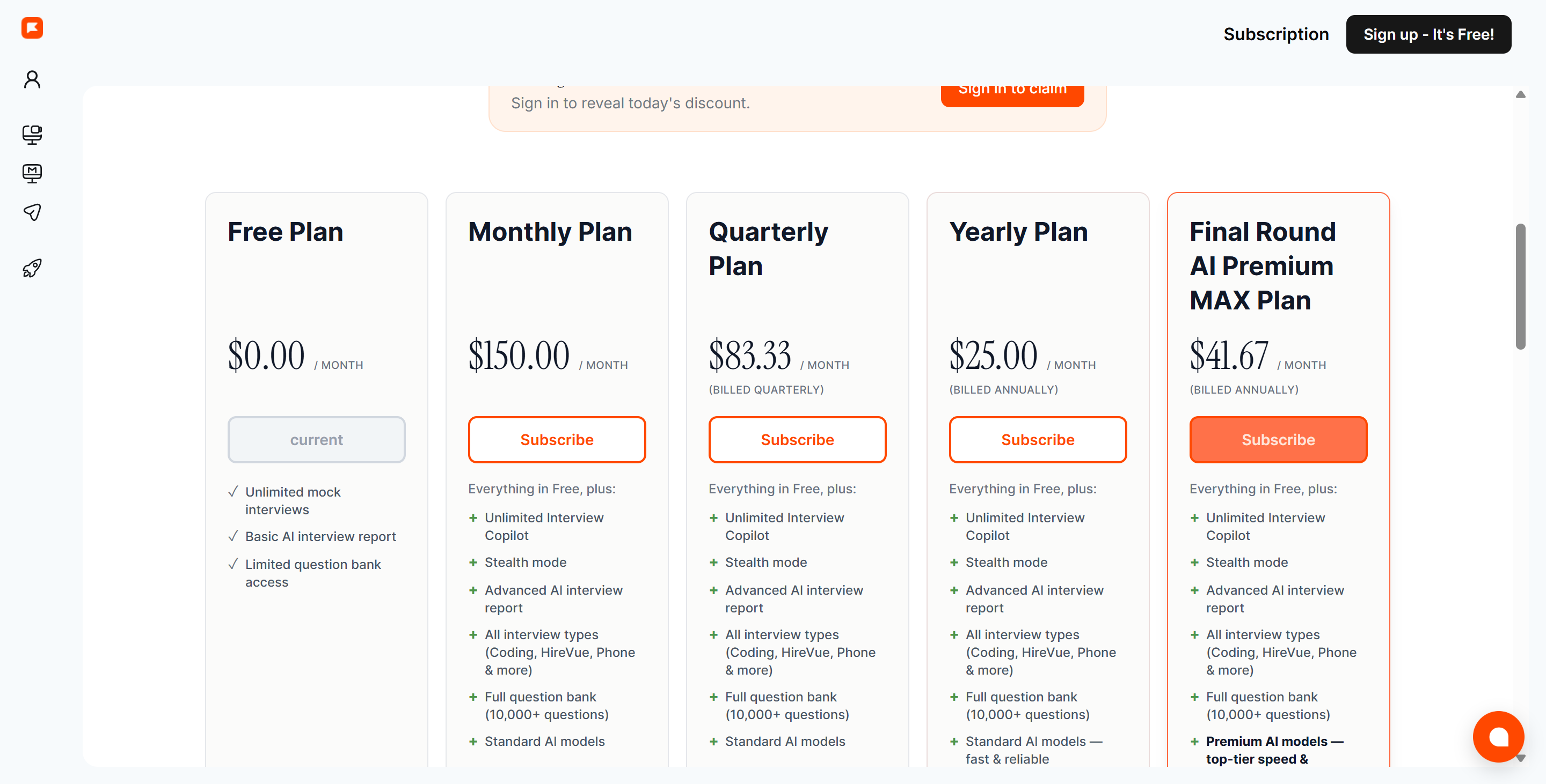 Only the Final Round AI Premium Max Plan supports advanced LLMs, and it actually costs $500/yr