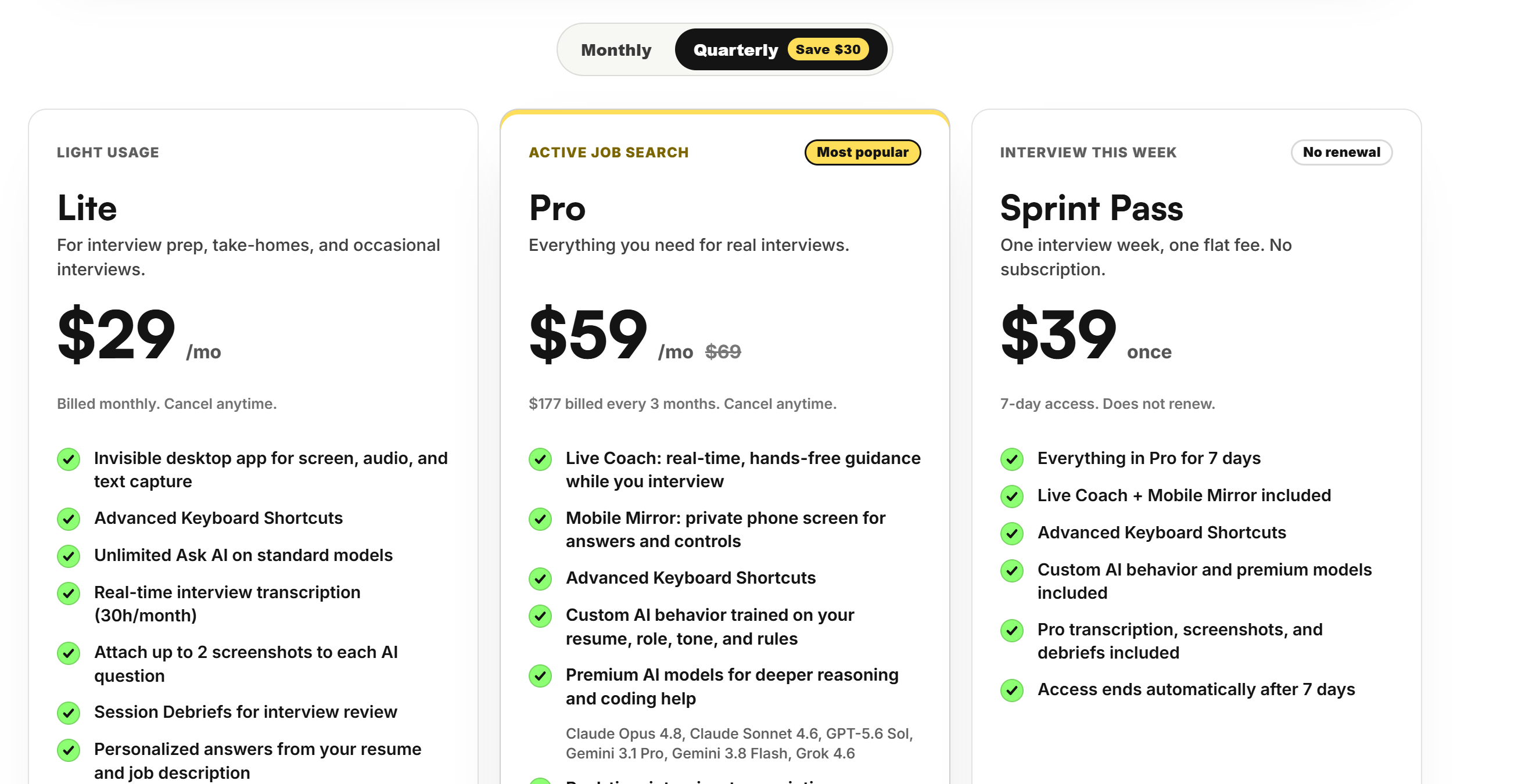 CTRLpotato's pricing page lists many different plans, and it's not that cheap