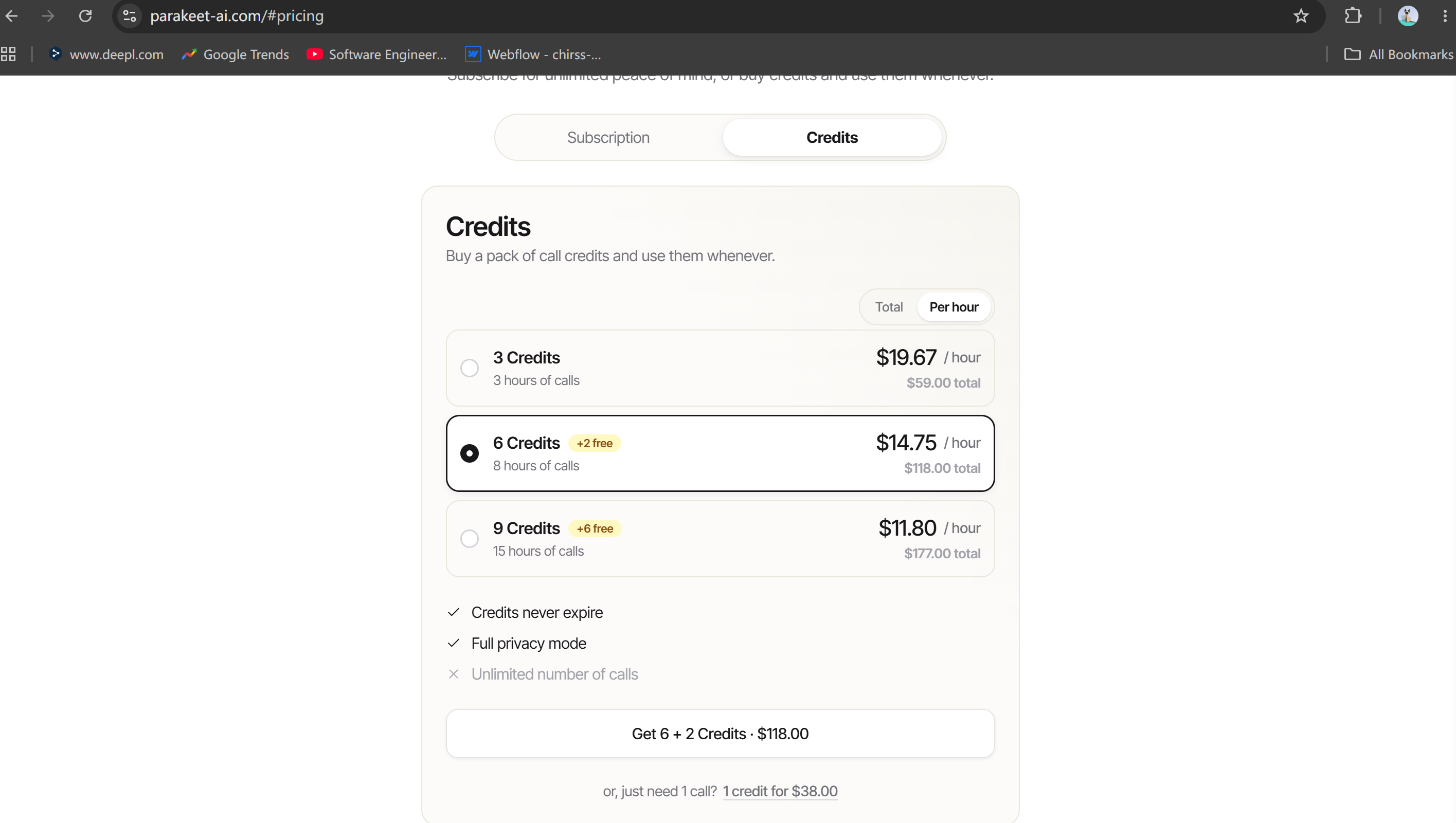 Parakeet AI's new subscription fees have risen a lot from its original ones