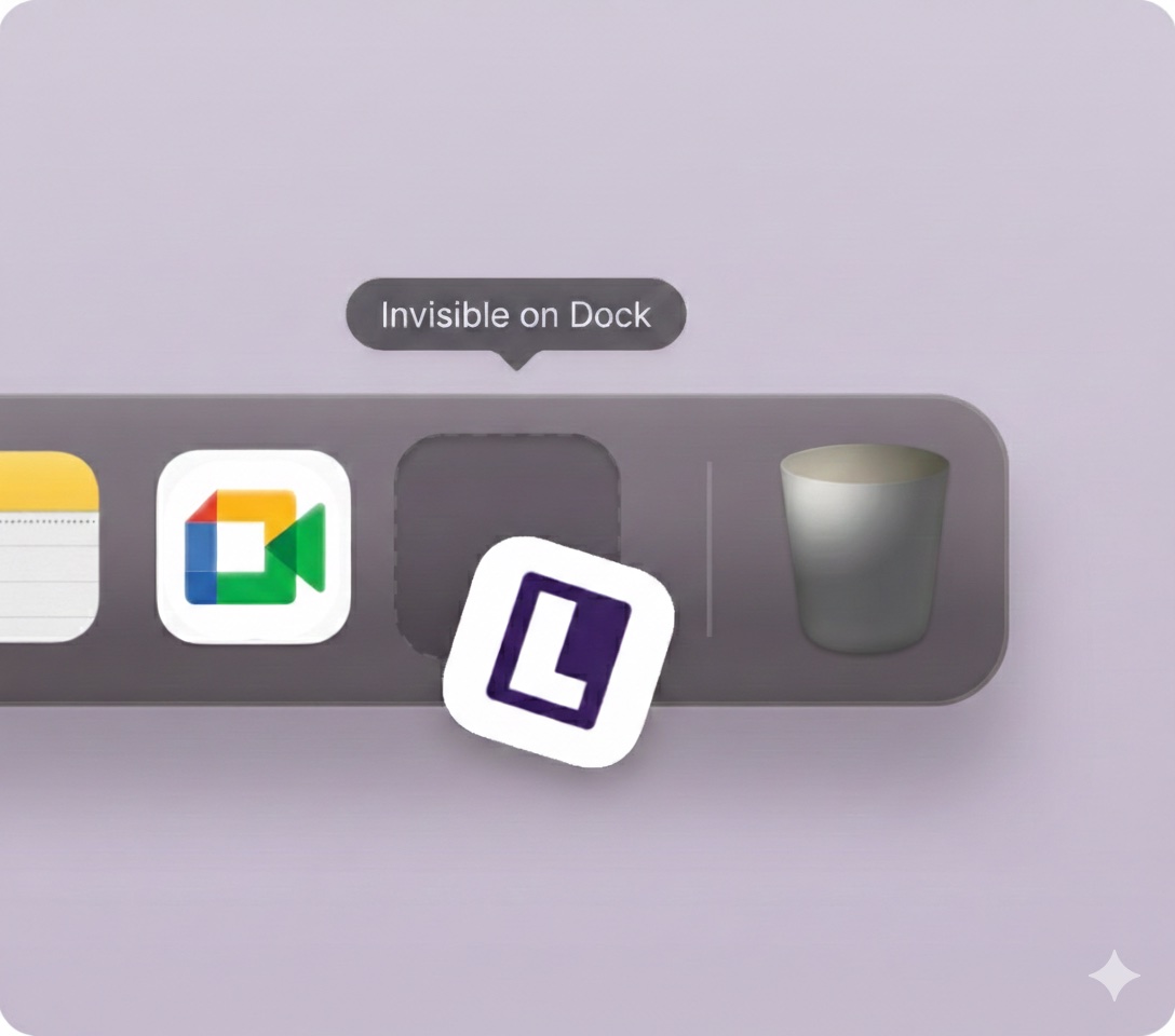 Linkjob is also unseen on the Dock and Taskbar as a truly invisible AI interview assistant