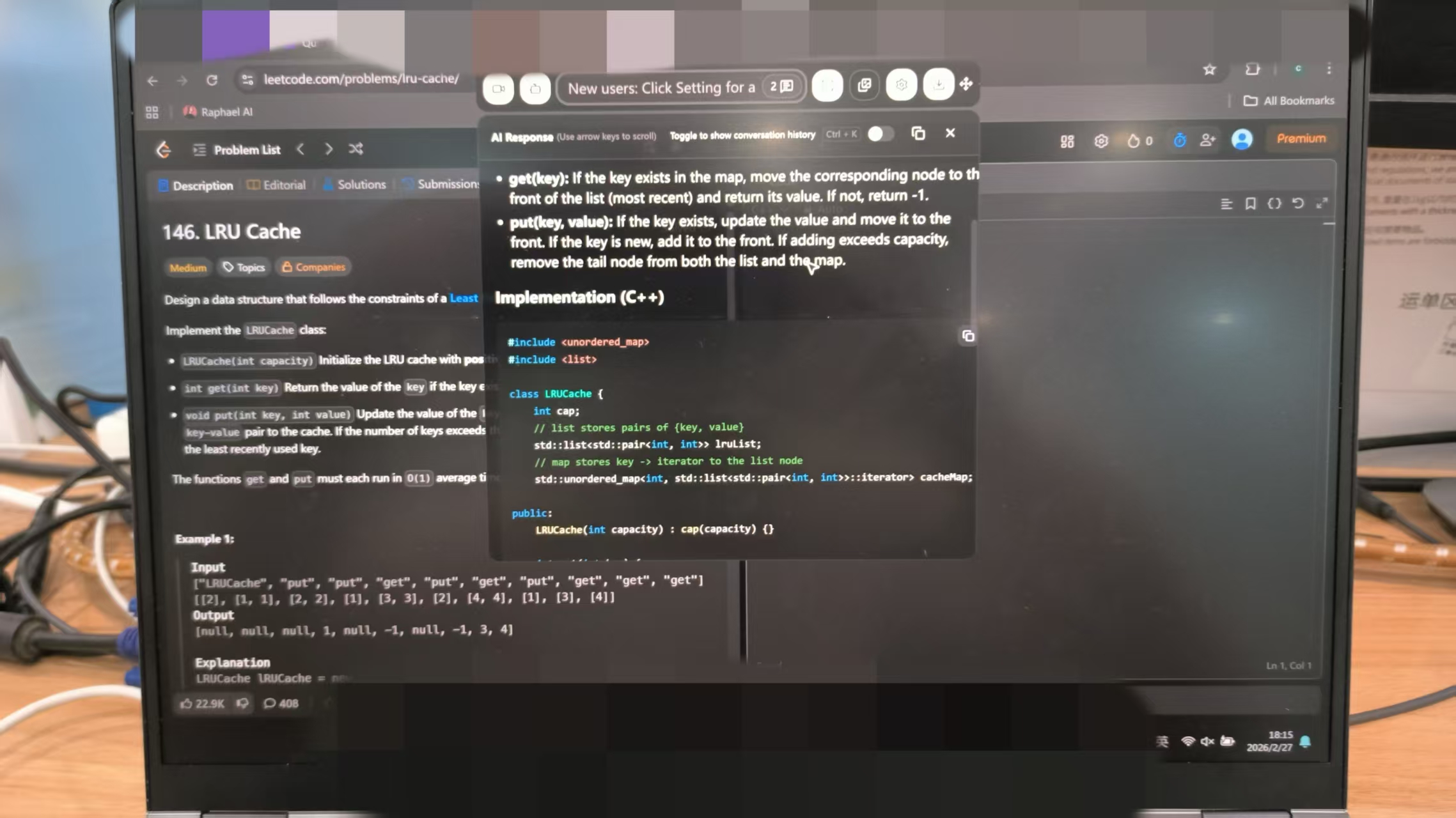 Linkjob AI runs invisibly and cannot be seen in screenshots (that's why I took this pic with my phone)