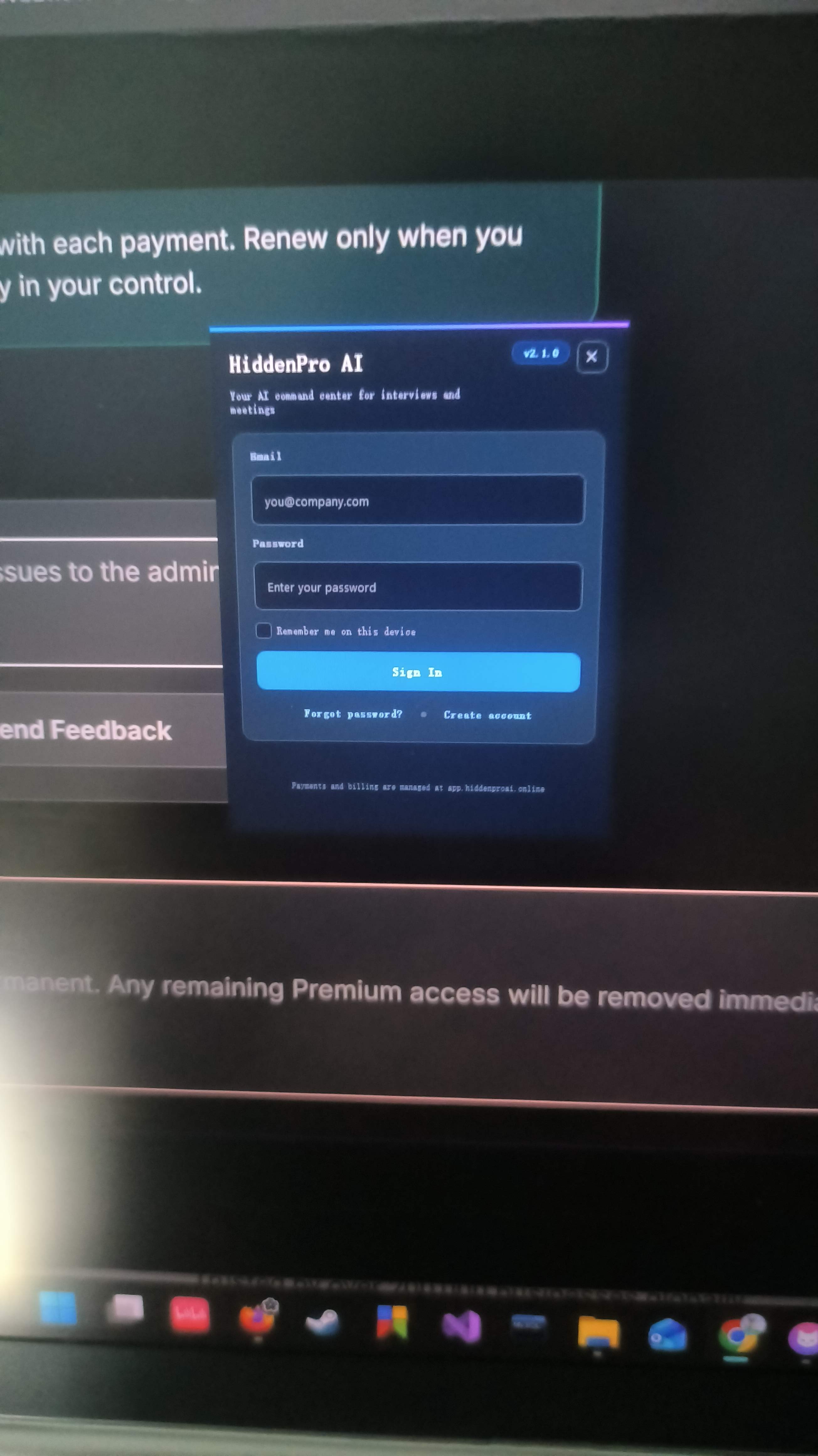 HiddenPro AI's interface was way too small than I thought