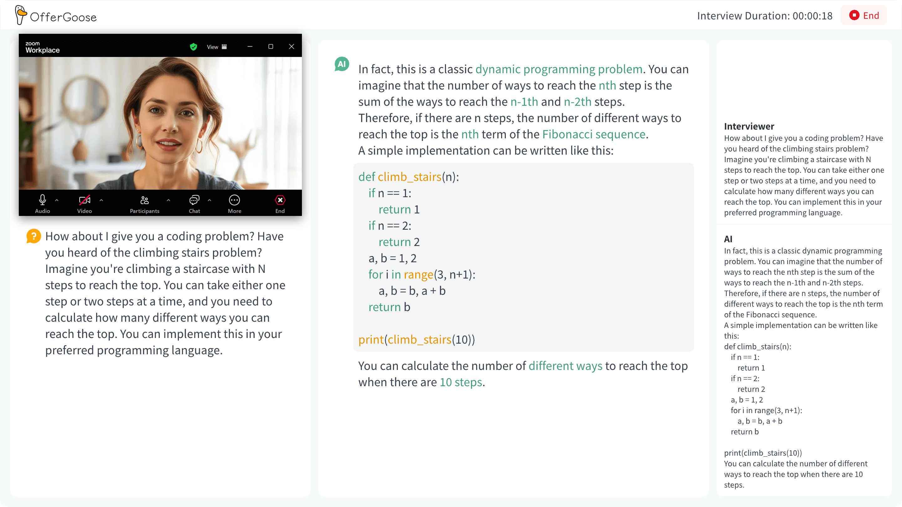 OfferGoose can give some basic coding answers in ideal scenarios, but it's not good in real tests