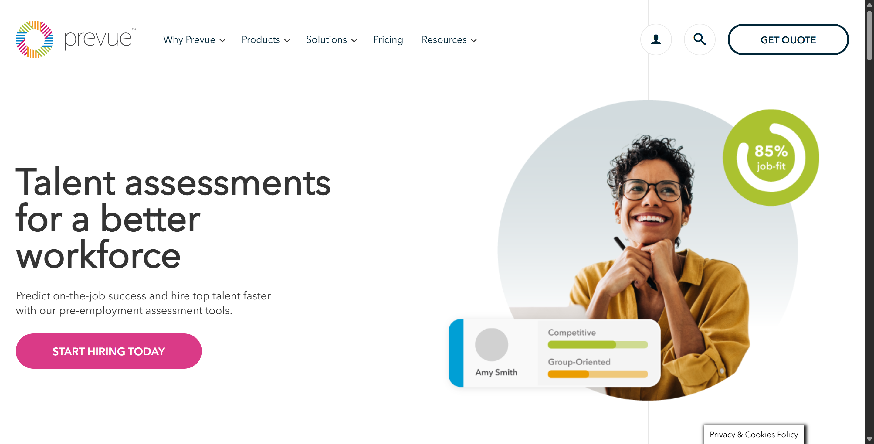 Prevue's homepage, where I found the main information I need to know about how to cheat on Prevue