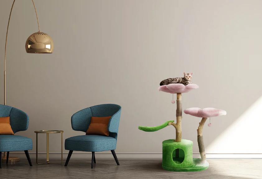 Kbspets Modern Floral Cat Tree