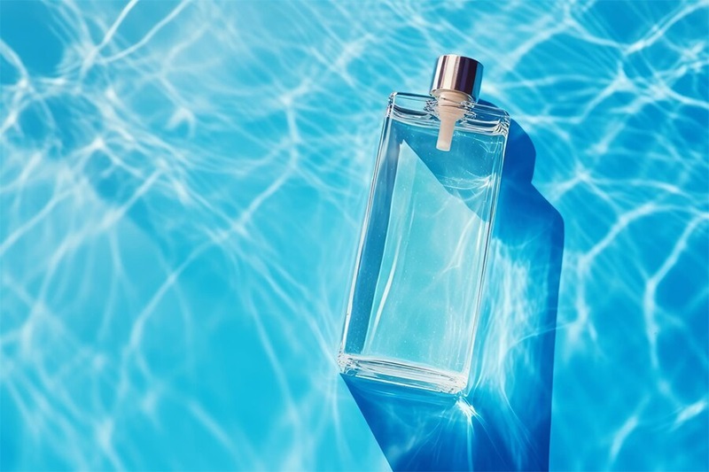 Transparent beauty bottle