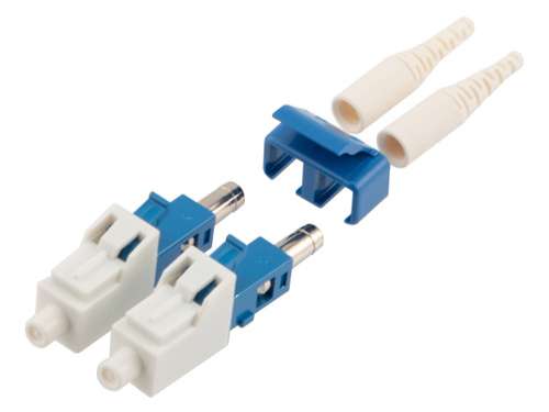 LC duplex fiber optic connectors