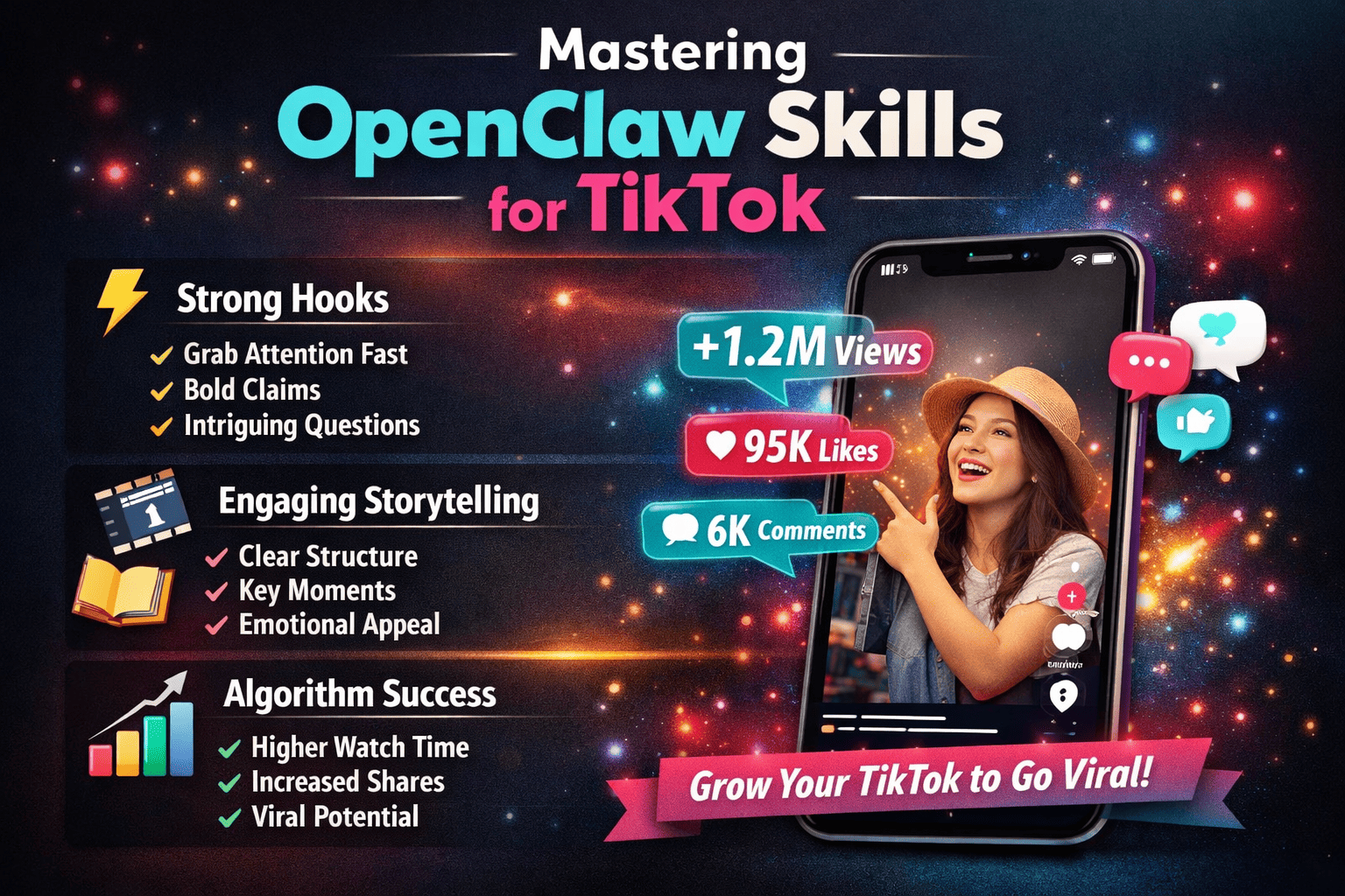 Learn OpenClaw skills for TikTok to improve engagement, increase reach, and create viral content using proven TikTok growth strategies and analysis.