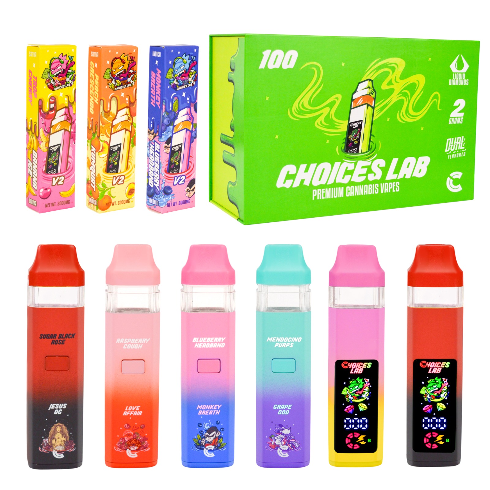 Experience Next-Level Vaping with the Choices Lab V2: Dual Chamber and LED Screen