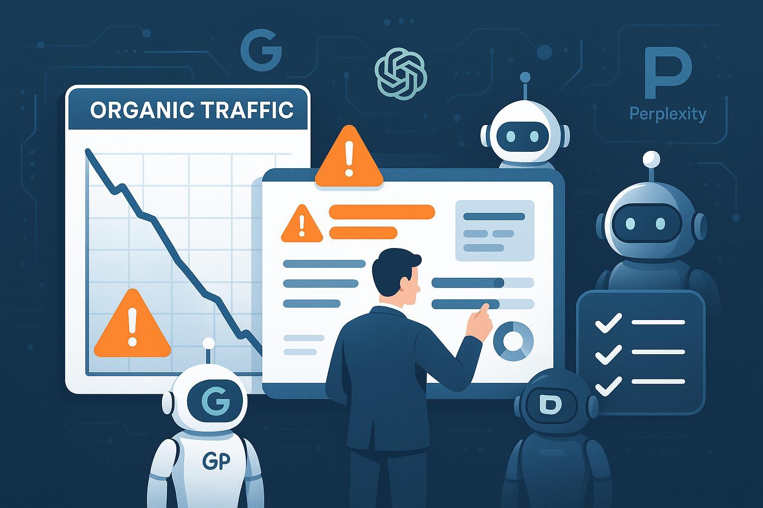 Wie Sie bis 2028 einen 50 % Verlust im Such-Traffic verhindern – Praxisleitfaden Post feature image