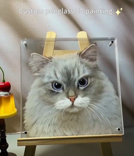 Heartfelt Dog Loss Gifts: 3D Custom Glass Portrait