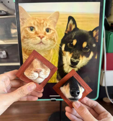 Cat mouth:Made from high-quality, eco-friendly natural wool, the texture mimics the soft, warming feel of your pet’s actual chin and muzzle.