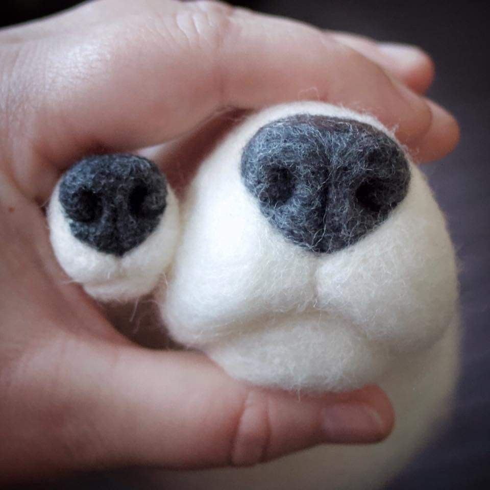 Realistic Wool Felt Pet Nose