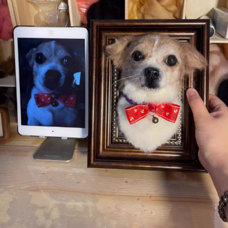 Customized Wool Felt Pet Portraits