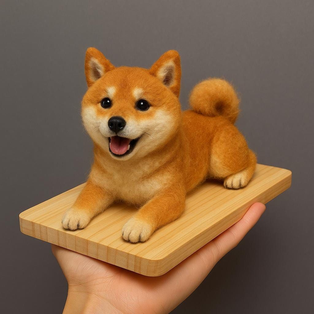 Custom Pet Felt Full-Body Portrait