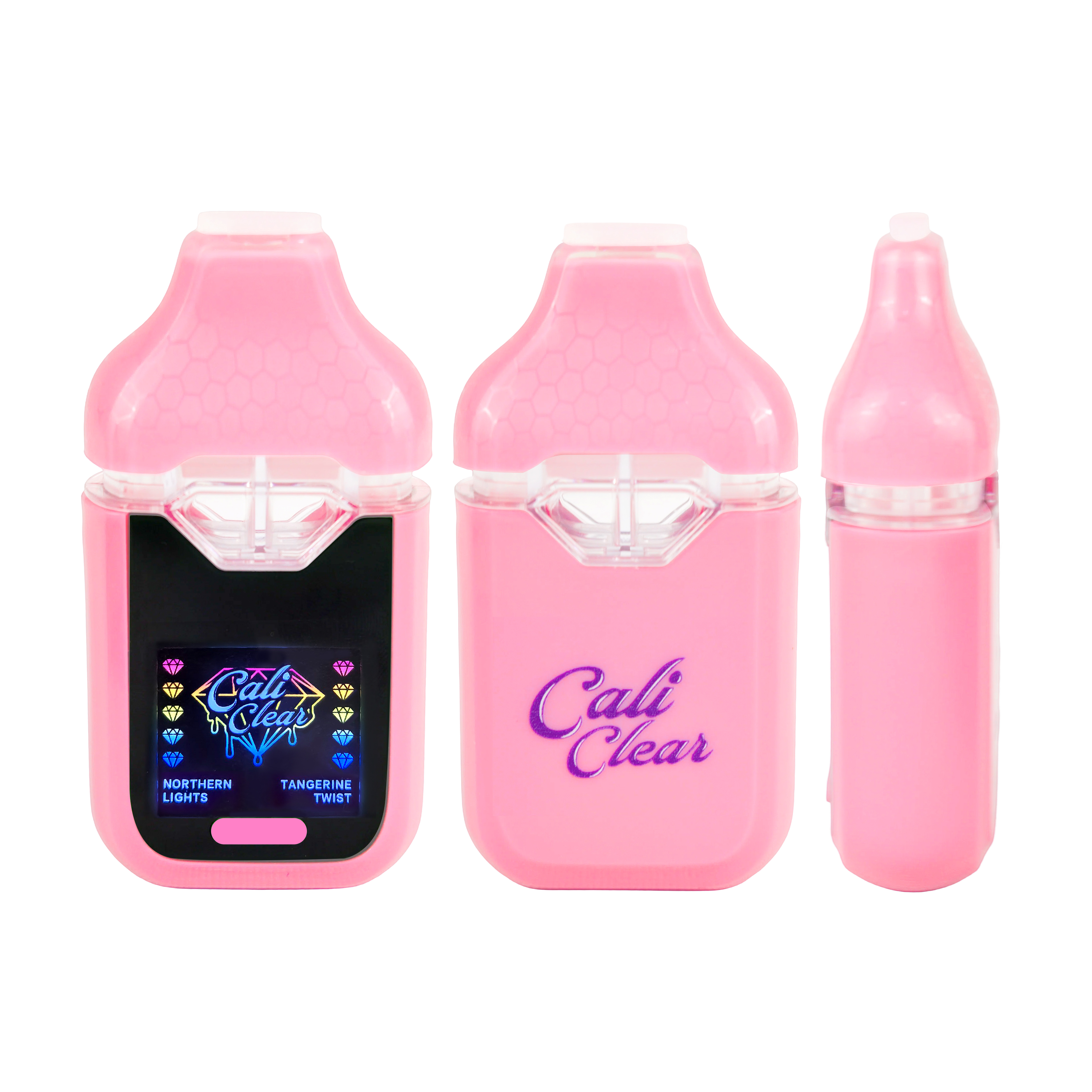 Clean Carts 2g vape vs Cali Clear 2g vape product names and flavor labels