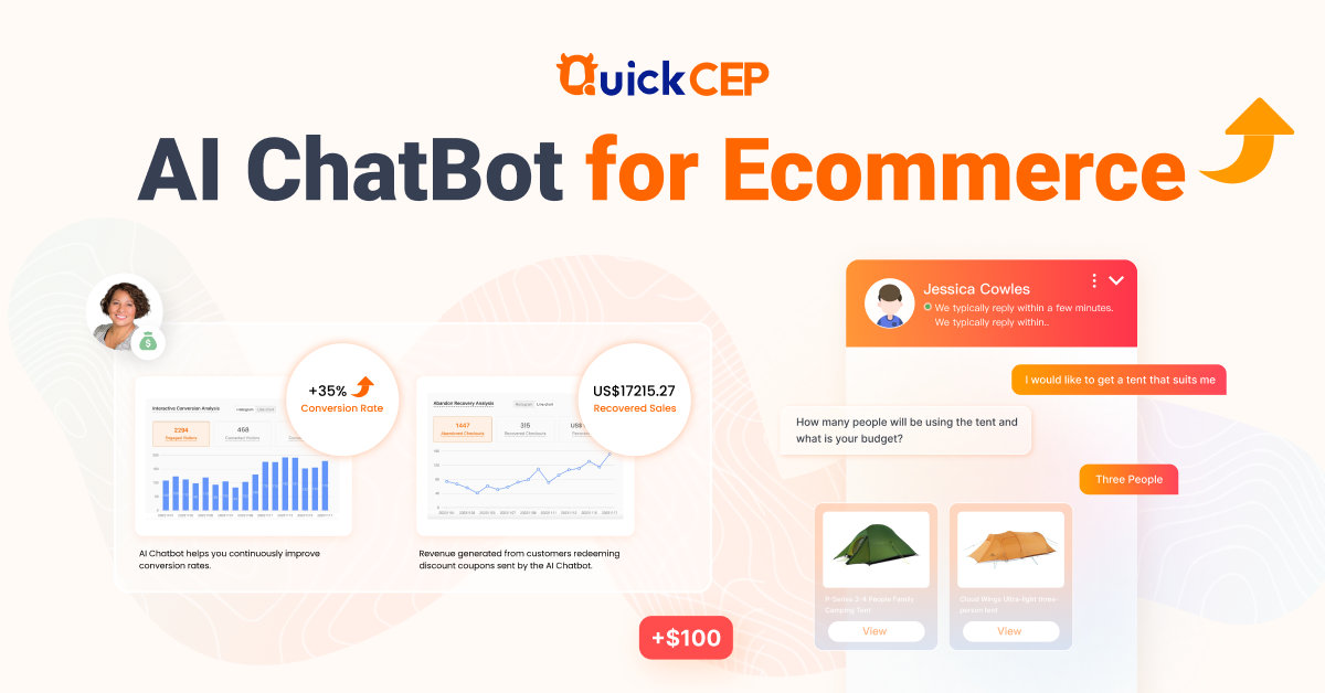 QuickCEP ai chatbot for ecommerce