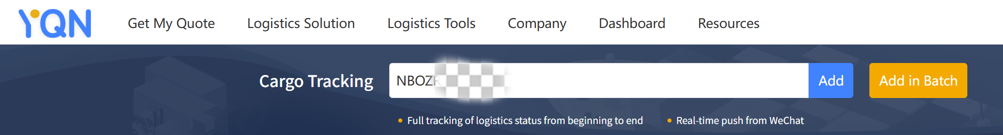 HMM container tracking