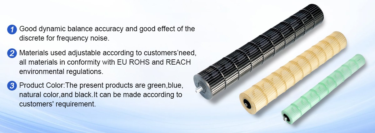 Plastic Cross Flow Fan Impeller