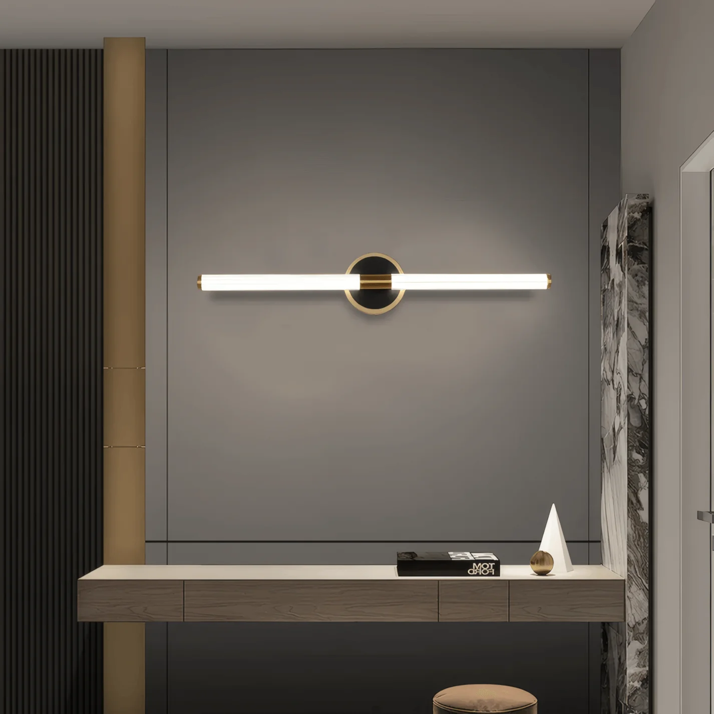 Designer Mirror Front Vanity Wall Lamp Bathroom Linear