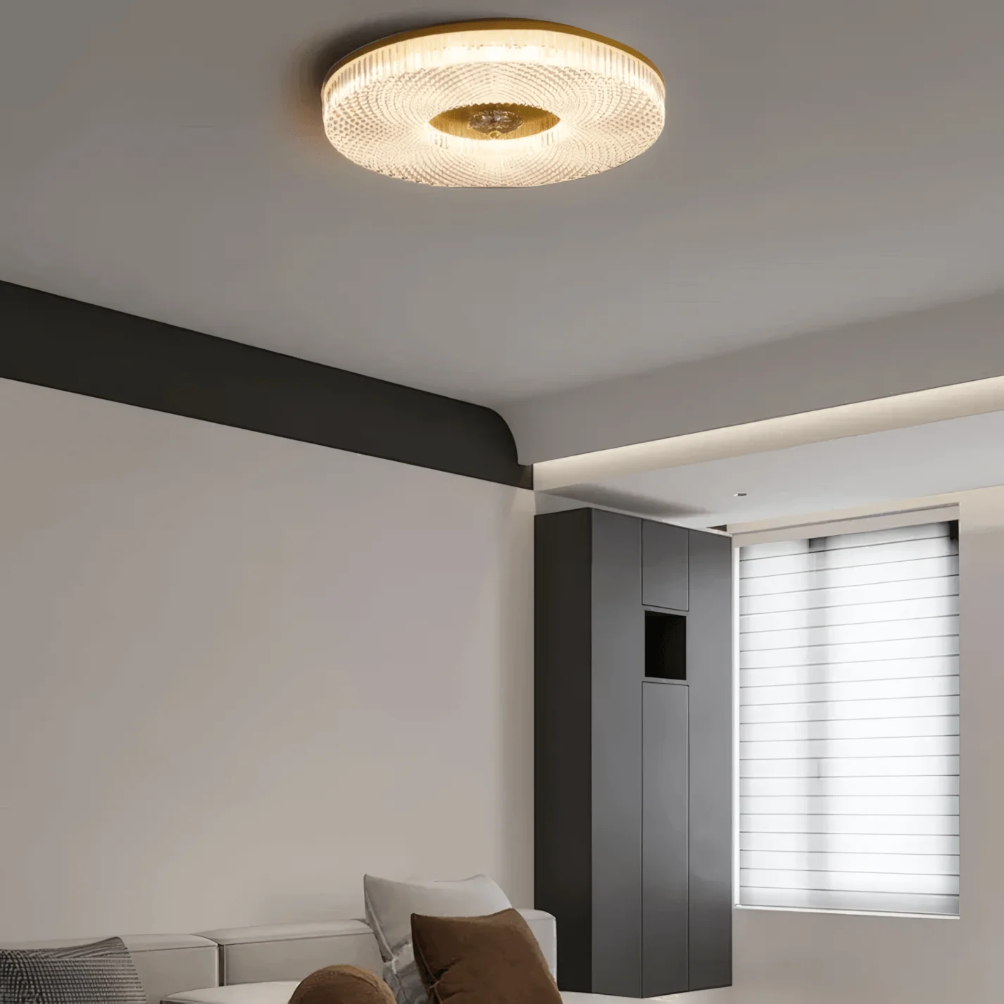Modern Black/White/Gold Ceiling Light Metal Bedroom