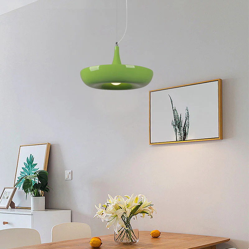 Natural White Pendant Light Dining Room Metal Annular