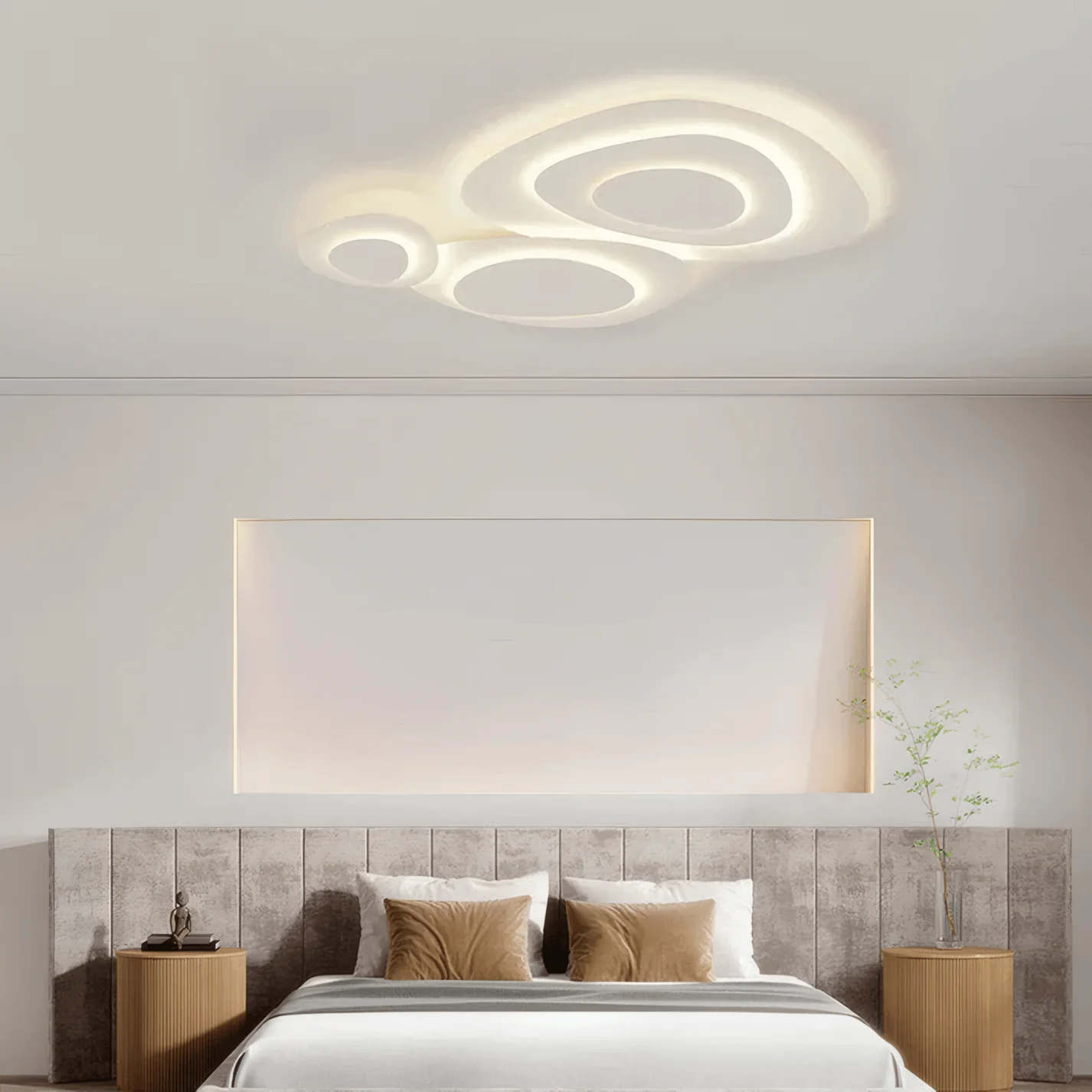 Modern LED Flush Mount Ceiling Light Bedroom Nordic Metal